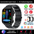 Smart Watch Medical Grade, Saúde Smartwatch, Diagnóstico Médico AI, Lipídios Sanguíneos, Ácido Úrico, Glicose Sanguínea, Voz, Chamada Bluetooth, ECG, PPG, Novo, 2025, Especial para você controlar sua pressão e sua diabetes direto da tela.