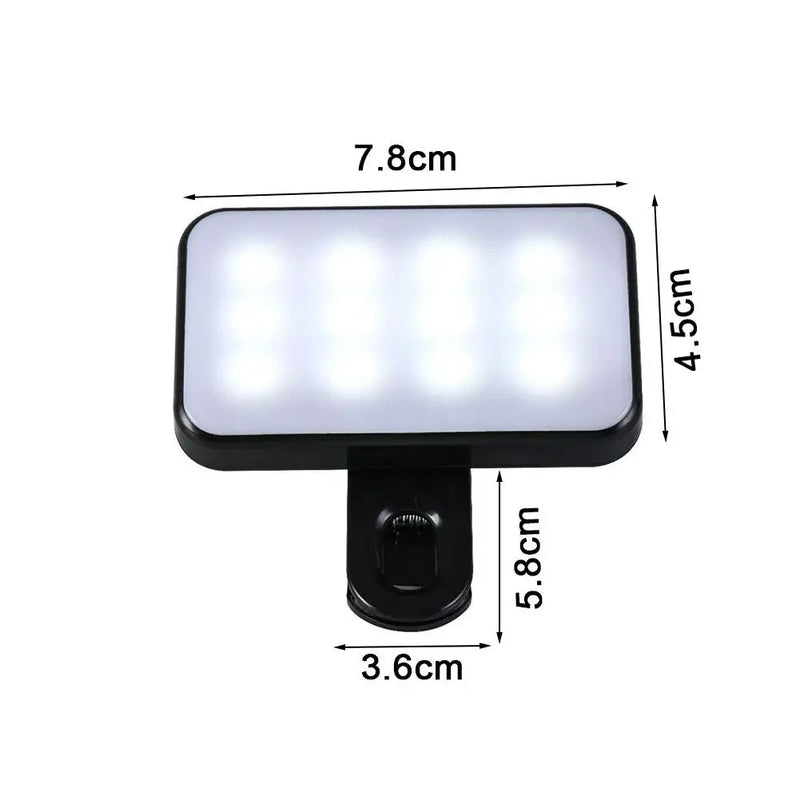 Pocket LED Selfie Light For IPhone IPad Mobile Phone Laptop Clip Flash Fill Video Photo Ringlight Photography Lamp