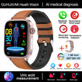 Smart Watch Medical Grade, Saúde Smartwatch, Diagnóstico Médico AI, Lipídios Sanguíneos, Ácido Úrico, Glicose Sanguínea, Voz, Chamada Bluetooth, ECG, PPG, Novo, 2025, Especial para você controlar sua pressão e sua diabetes direto da tela.