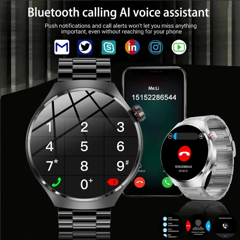 Para huawei gt4 pro relógio inteligente masculino 4 pro amoled tela hd bluetooth chamada gps nfc freqüência cardíaca açúcar no sangue smartwatch 2024 novo