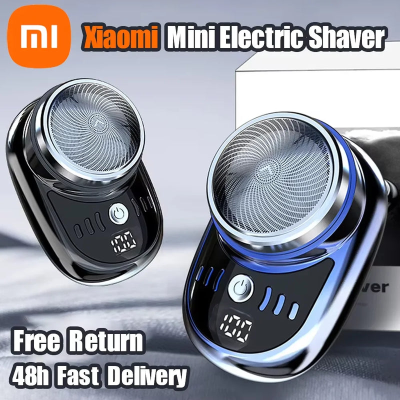 Mini Barbeador XIAOMI  Elétrico, Navalha Portátil a prova de agua pode ser lavado enquanto faz a barba. Recarregável via USB.